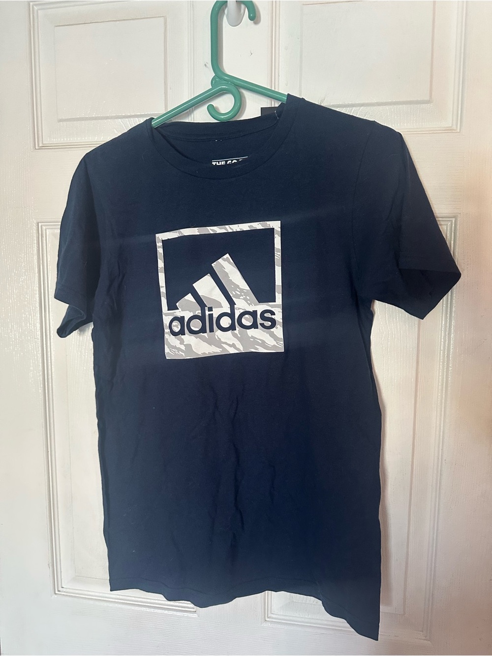 adidas Navy Tee with White Logo Box